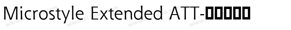 Microstyle Extended ATT字体转换